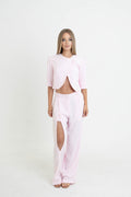 Blush Cropped Blazer Set