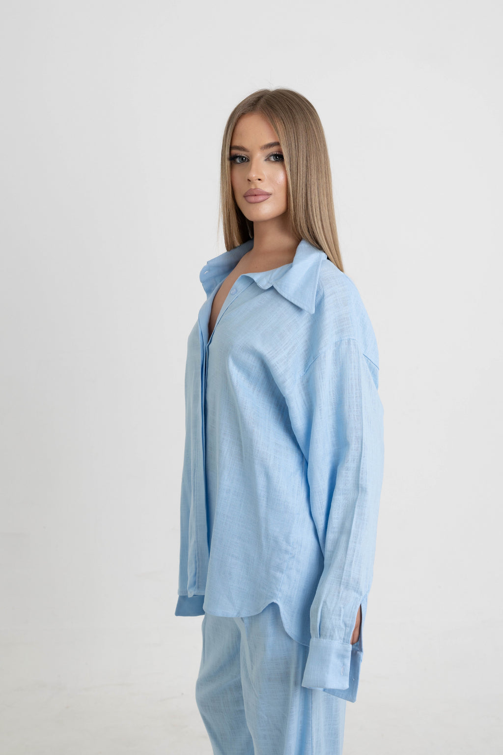 Azure Linen Set