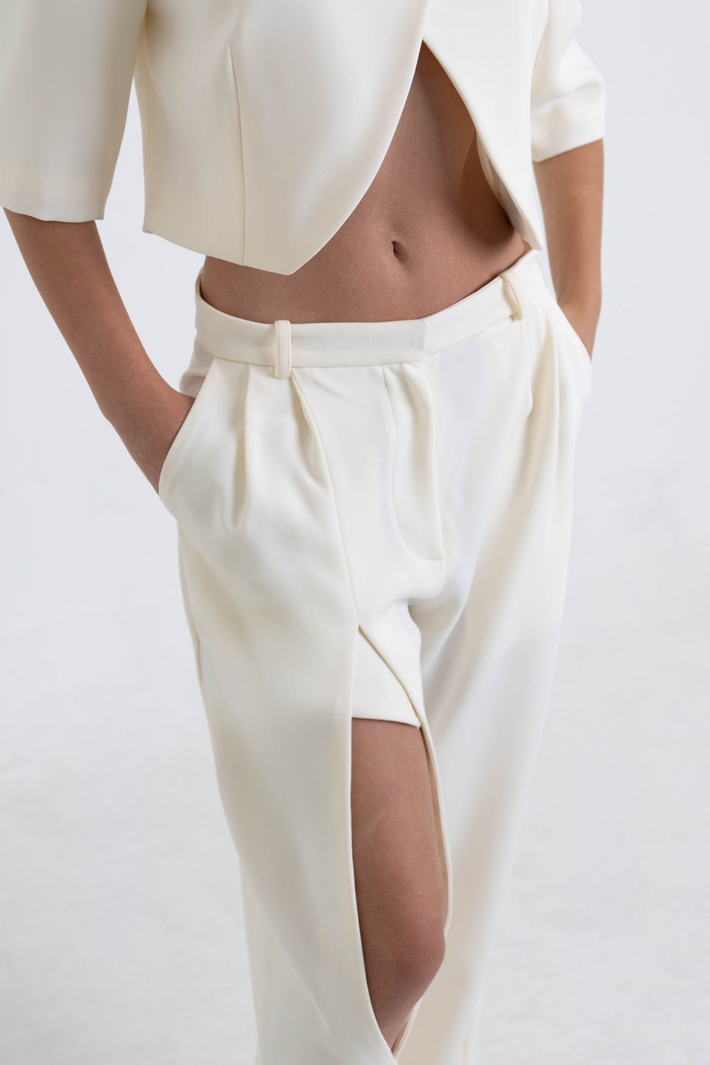 Pearl Cropped Blazer Set